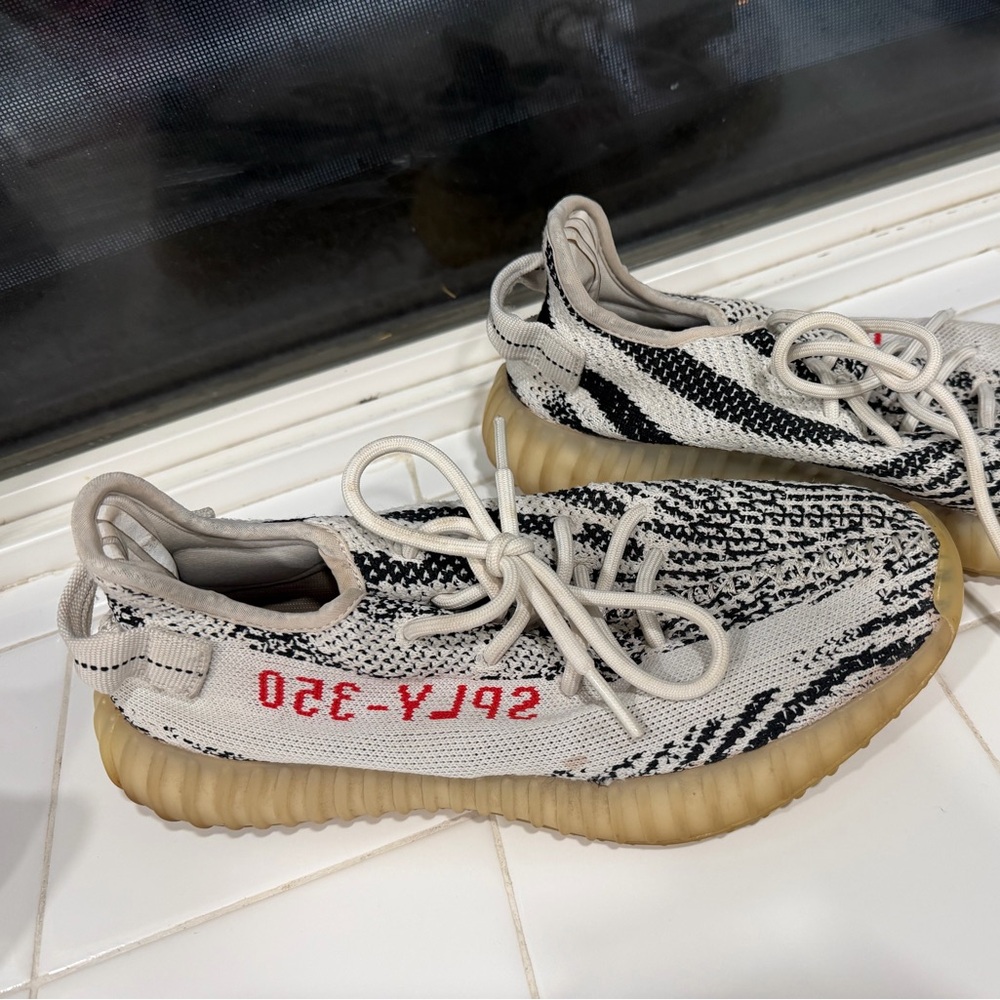 Yeezy zebra sneakers